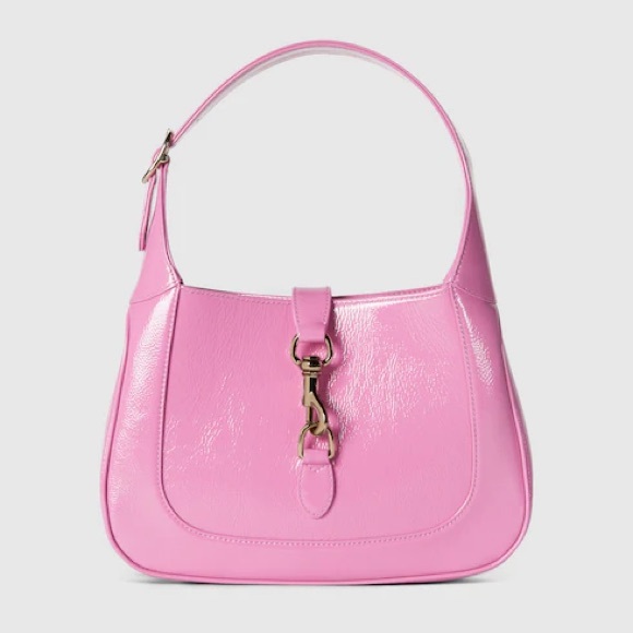 NEW GUCCI JACKIE SMALL SHOULDER BAG PINK LEATHER - Picture 1 of 11